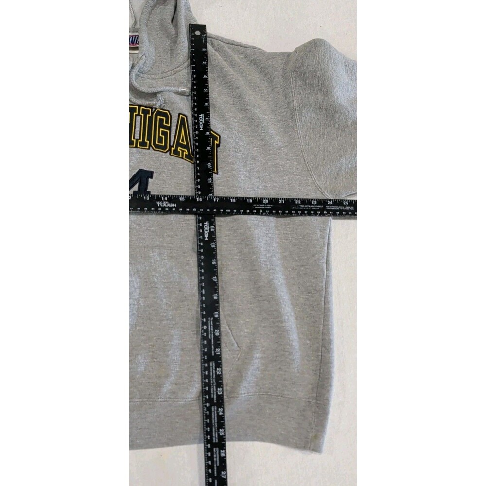 University of Michigan Wolverines Gray Pullover Hoodie Adult Size Large NCAA - Picture 7 of 9
